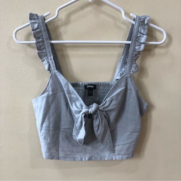 Express Linen Blend Top - Picture 1 of 4